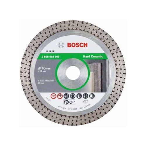 BOSCH Disques diamantés pour céramique - Best for Hard Ceramic - 76 mm - x 1 - 1.5 mm - 10 mm