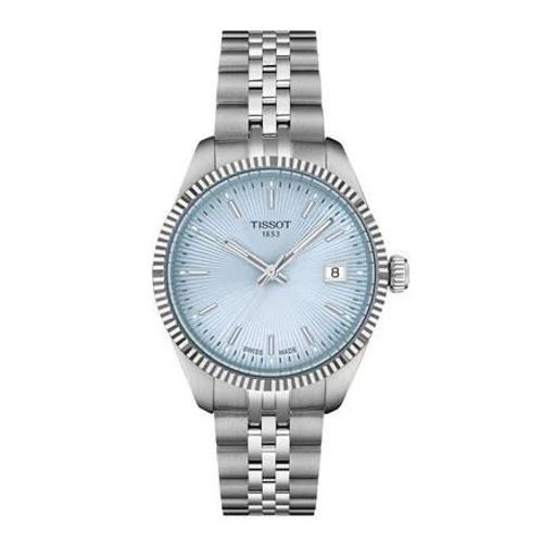 Montre Femme Tissot Ballade Acier Cadran Bleu Clair