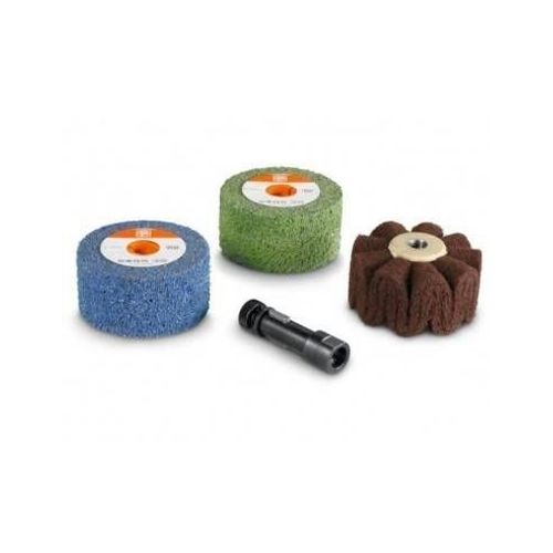 Set acier inoxydable pour satinage profilé m 14 63721054020 - Fein