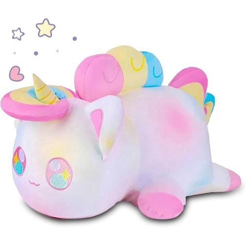 Chat Peluche Animal Peluche, Doux Miaulements Chat Poupée En Peluche Anniversaire, Cadeau De Fête Pour Les Enfants Petites Amies Et S?urs (Licorne)