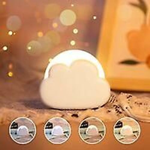Veilleuse Rechargeable Nomad Baby, Cloud Led Child Night Light Avec 4 Intensités Et Cordon En Silicone, Lampe