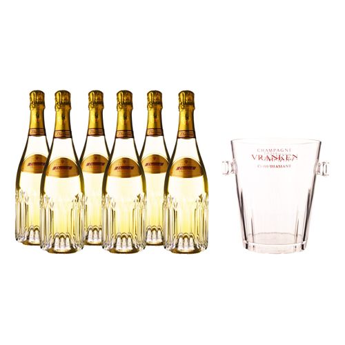Lot De 6 Champagnes Vranken Diamant Brut 75cl + 1 Seau À Champagne