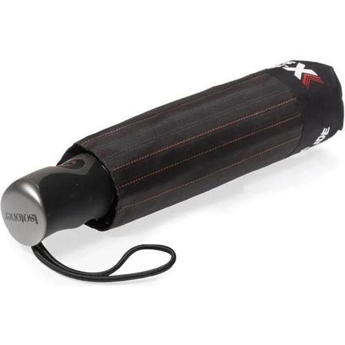 Parapluie Pliant Homme - Isotoner - X-Tra Solide - Rayure Surpiquée - Noir - Automatique