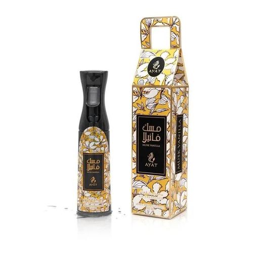 Désodorisant D?Intérieur Musk Vanilla 320 Ml ? Ayat Perfumes ? Vanille, Oud, Citron, Rose Bulgare, Musc, Musc Blanc, Bois De Cèdre