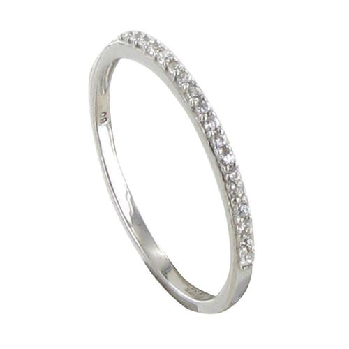 Les Poulettes Bijoux - Bague Argent Alliance Strass Cristal