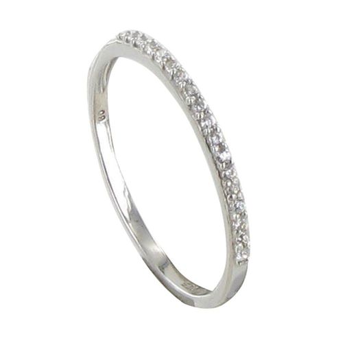 Les Poulettes Bijoux - Bague Argent Alliance Strass Cristal