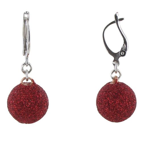 Les Poulettes Bijoux - Boucles D'oreilles Argent Boules Paillettes - Classics