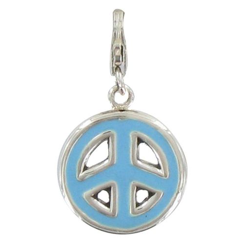 Les Poulettes Bijoux - Charms Argent Médaille Paix Emaillé - Classics