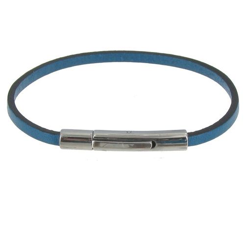 Les Poulettes Bijoux - Bracelet Femme Cuir Simple Fermoir Acier Inoxydable - Classics