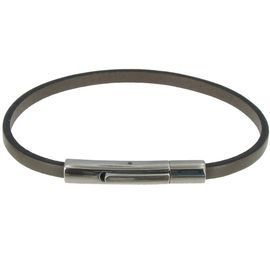 Les Poulettes Bijoux - Bracelet Femme Cuir Simple Fermoir Acier Inoxydable - Classics