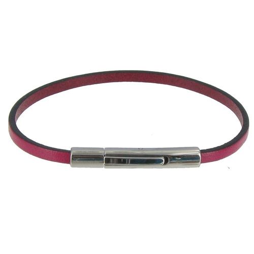 Les Poulettes Bijoux - Bracelet Femme Cuir Simple Fermoir Acier Inoxydable - Classics