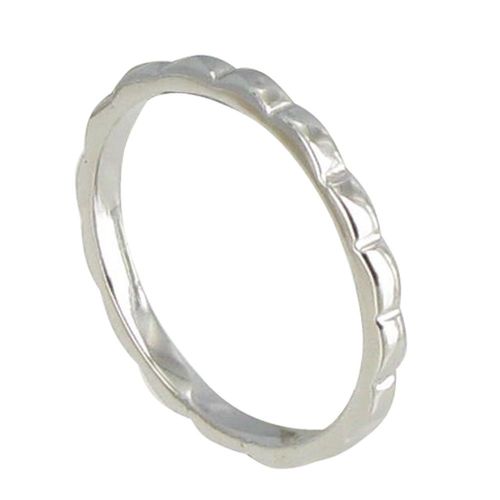 Les Poulettes Bijoux - Bague Argent Anneau De Vagues