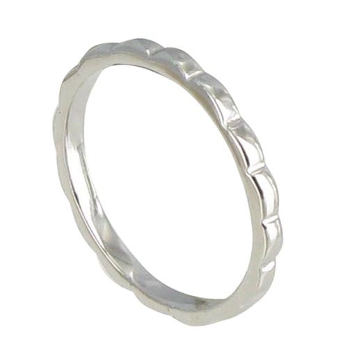 Les Poulettes Bijoux - Bague Argent Anneau De Vagues