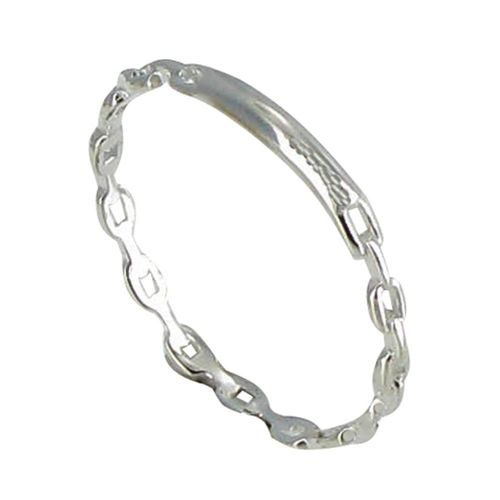 Les Poulettes Bijoux - Petite Bague Argent Gourmette