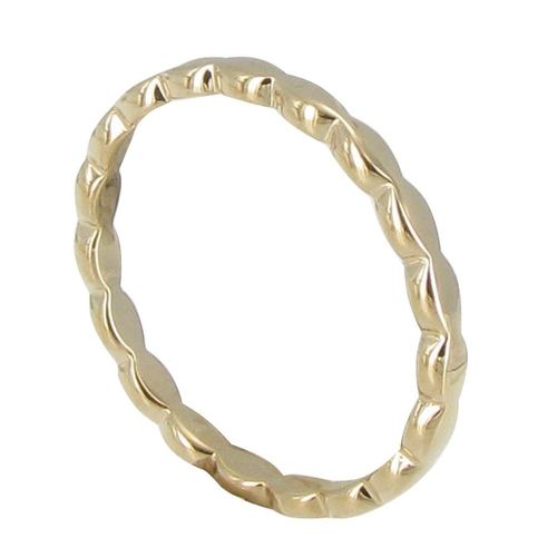 Les Poulettes Bijoux - Bague Plaqué Or Anneau D'amandes