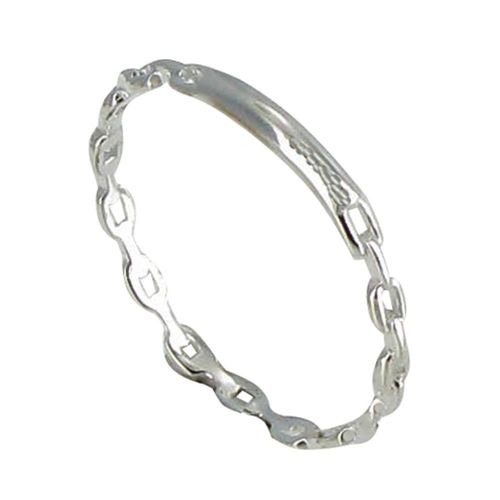Les Poulettes Bijoux - Petite Bague Argent Gourmette