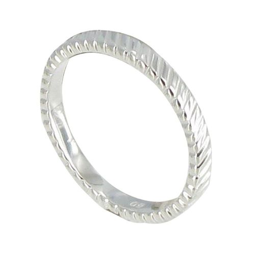 Les Poulettes Bijoux - Bague Anneau Argent Zébrée