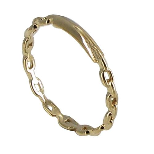 Les Poulettes Bijoux - Petite Bague Plaqué Or Gourmette