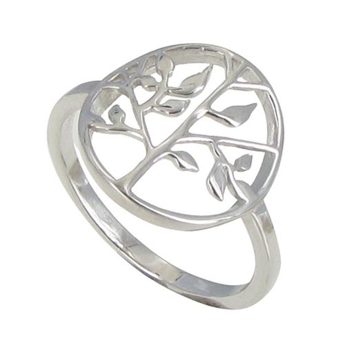 Les Poulettes Bijoux - Bague Argent Rhodié Arbre De Vie