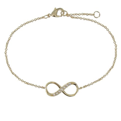 Les Poulettes Bijoux - Bracelet Plaqué Or Infini Et Strass