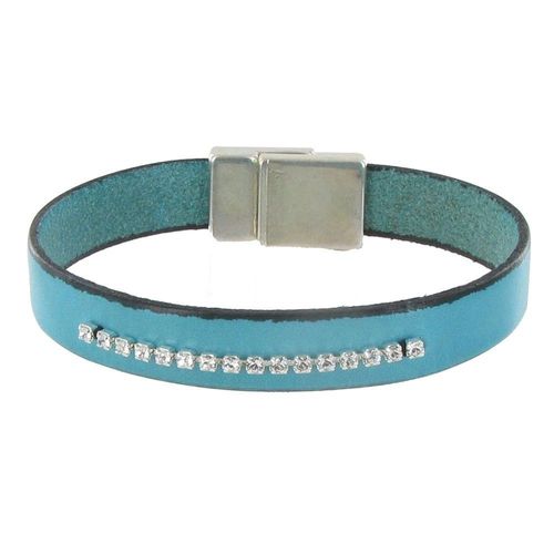 Les Poulettes Bijoux - Bracelet Cuir Et Barrette De Strass - Colors
