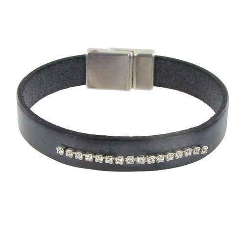 Les Poulettes Bijoux - Bracelet Cuir Et Barrette De Strass - Classics