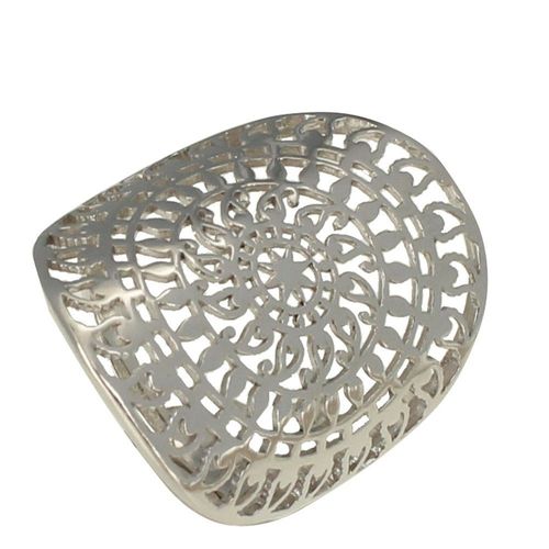 Les Poulettes Bijoux - Bague Argent Rhodié Astre Ronde