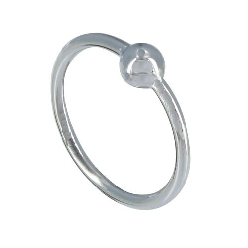 Les Poulettes Bijoux - Bague Argent Rhodié Et Une Perle
