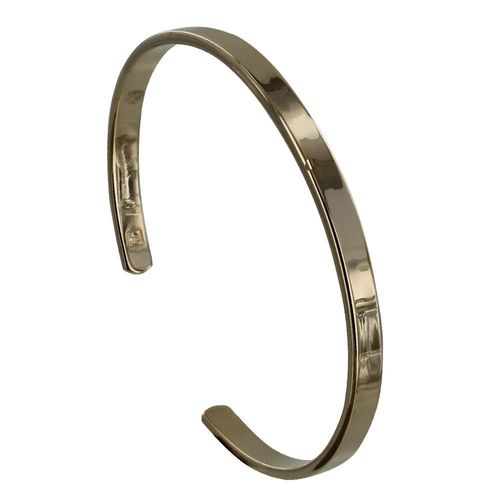 Les Poulettes Bijoux - Bracelet Plaqué Or Demi Jonc Plat