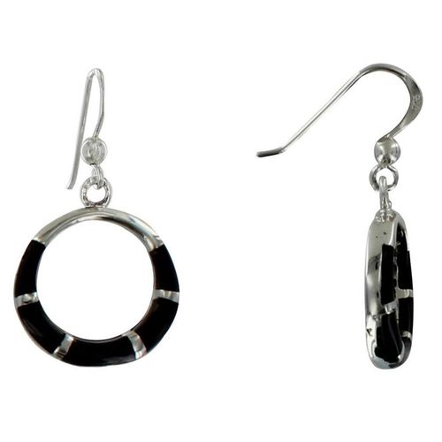 Les Poulettes Bijoux - Boucles D'oreilles Argent Anneau Et Résine - Classics