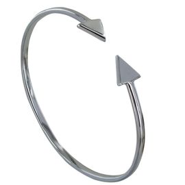 Les Poulettes Bijoux - Bracelet Argent Rhodié Jonc Double Flèche