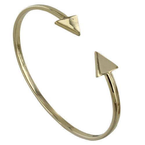 Les Poulettes Bijoux - Bracelet Plaqué Or Jonc Double Flèche
