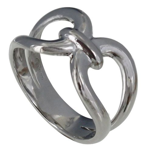 Les Poulettes Bijoux - Bague Argent Rhodié Grand Maillons