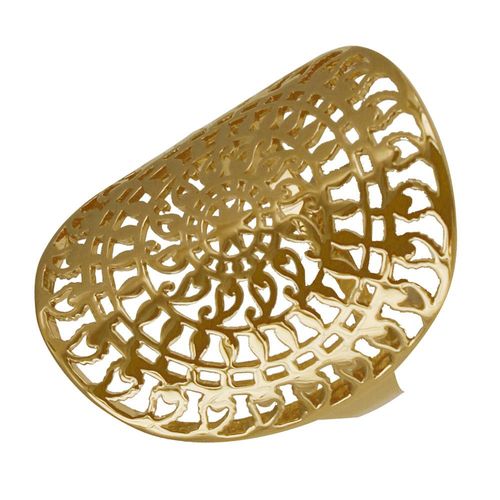 Les Poulettes Bijoux - Bague Plaqué Or Astre Ronde