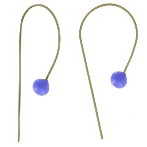 Les Poulettes Bijoux - Boucles D'oreilles Laiton Perle De Verre - Classics