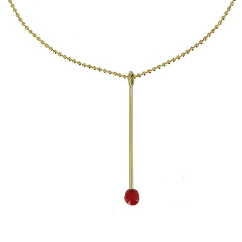 Les Poulettes Bijoux - Collier Laiton Allumette - Classics