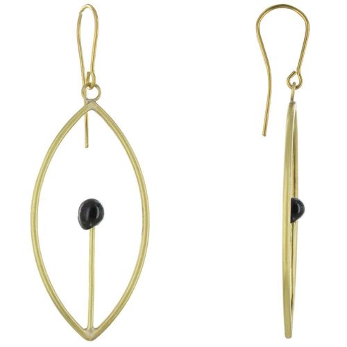 Les Poulettes Bijoux - Boucles D'oreilles Laiton Feuille Allumette - Classics