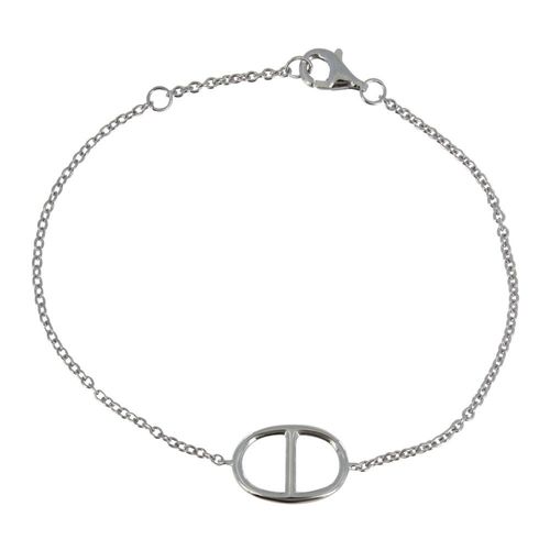 Les Poulettes Bijoux - Bracelet Argent Rhodié Anneau Marin