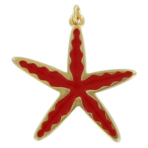 Les Poulettes Bijoux - Pendentif Etoile En Laiton Emaillée