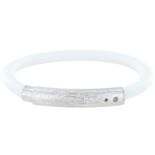 Les Poulettes Bijoux - Bracelet Argent Brossé Et Silicone - Classics