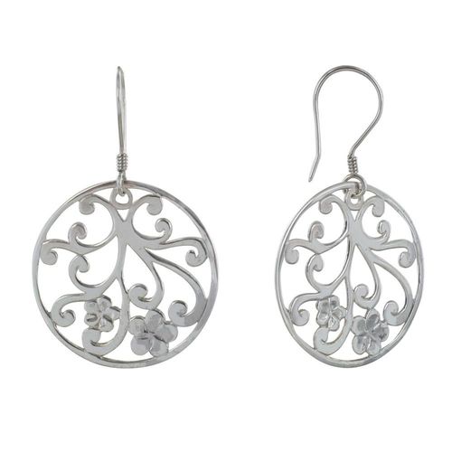 Les Poulettes Bijoux - Boucles D'oreilles Argent Arabesque