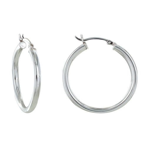 Les Poulettes Bijoux - Boucles D'oreilles Argent Moyennes Créoles Rondes 3cm