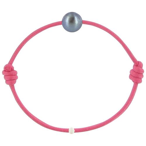 Les Poulettes Bijoux - Bracelet La Perle De Culture Noire Des Poulettes - Classics