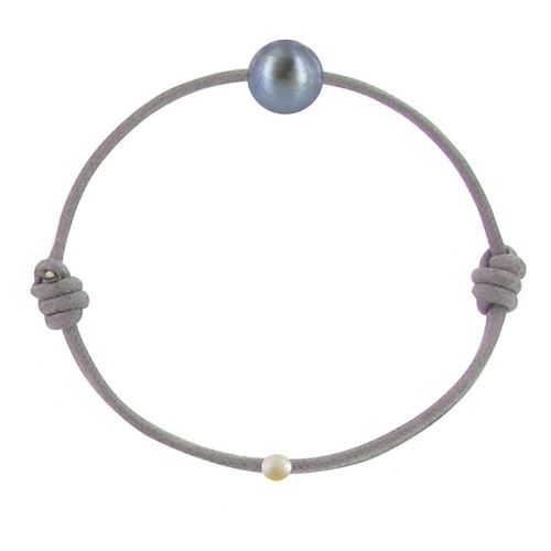 Les Poulettes Bijoux - Bracelet La Perle De Culture Noire Des Poulettes - Classics