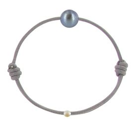 Les Poulettes Bijoux - Bracelet La Perle De Culture Noire Des Poulettes - Classics