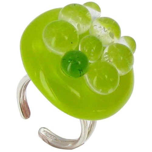 Les Poulettes Bijoux - Grande Bague Verre Bulles - Classics