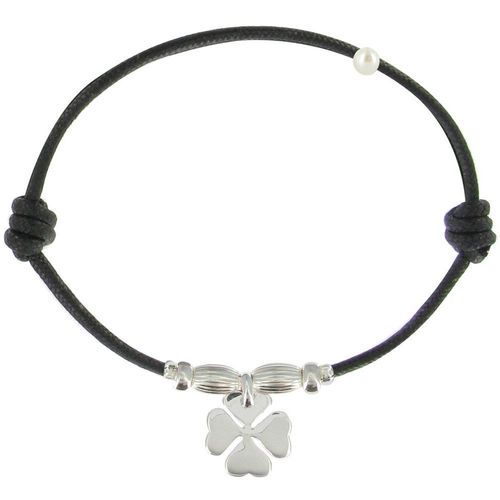 Les Poulettes Bijoux - Bracelet Lien Trèfle Argent - Classics