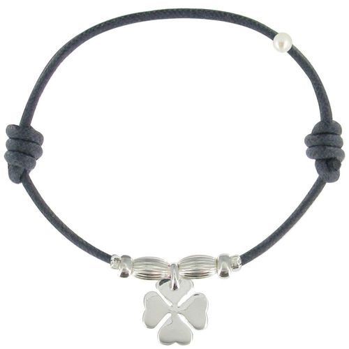 Les Poulettes Bijoux - Bracelet Lien Trèfle Argent - Classics
