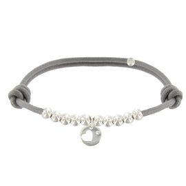 Les Poulettes Bijoux - Bracelet Lien Médaille Coeur Et Perles En Argent - Classics
