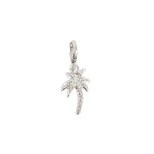 Les Poulettes Bijoux - Charms Bracelet Argent Palmier Tropical